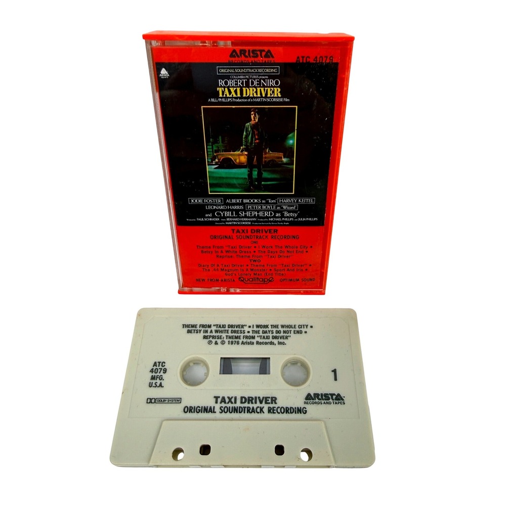Taxi Driver Soundtrack Cassette Tape Robert De Niro 1976 Red Rare - B4